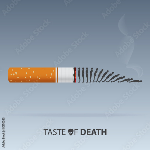 May 31st World No Tobacco Day. Poison of cigarette. Vector. Illustration.