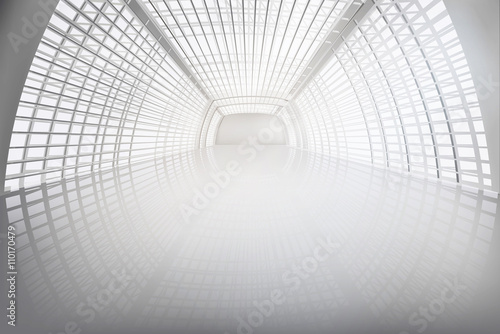 Hall, large space. Vector illustration.