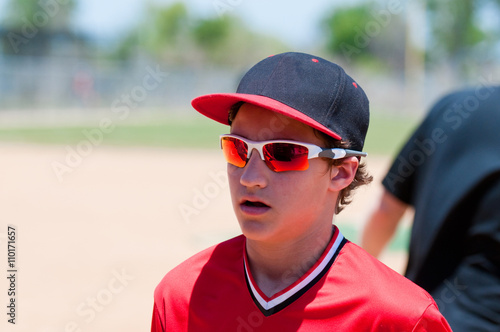 Photography American baseball player close-up