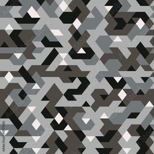 vector seamless pattern in camouflage style, pixelated pattern textile, abstract background