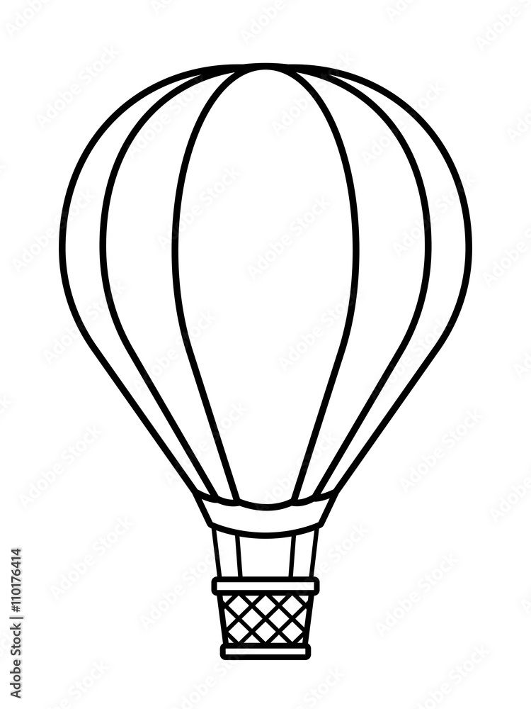 Hot air balloon cartoon to crayon Hot air balloon cartoon to crayon