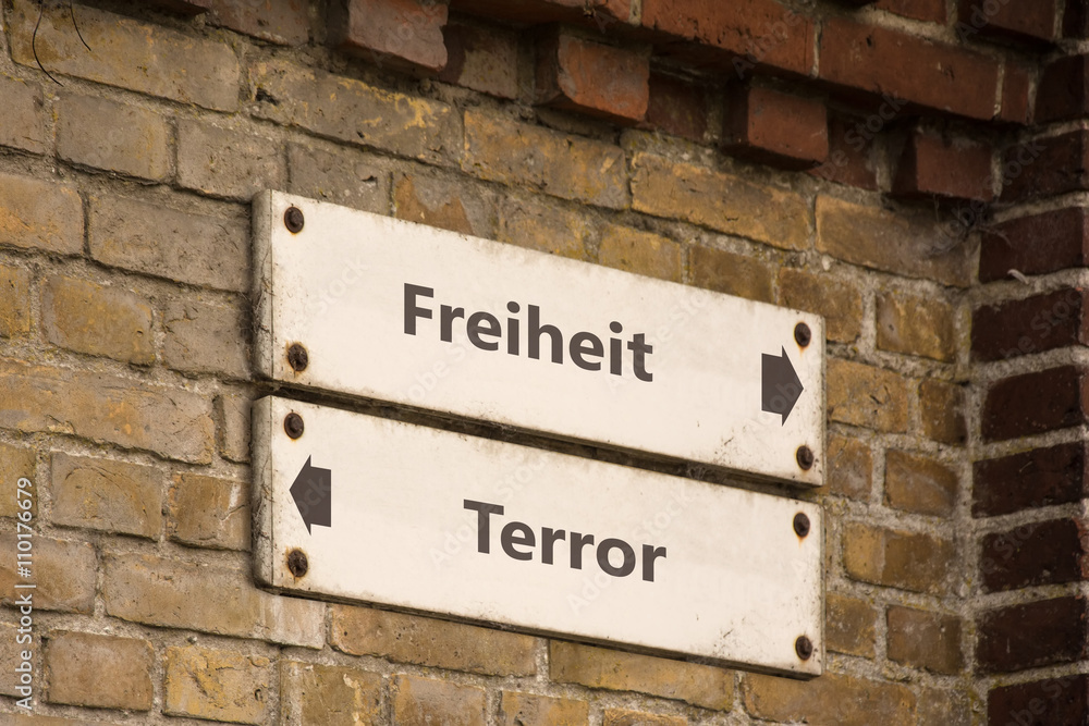 Fototapeta premium Schild 100 - Terror