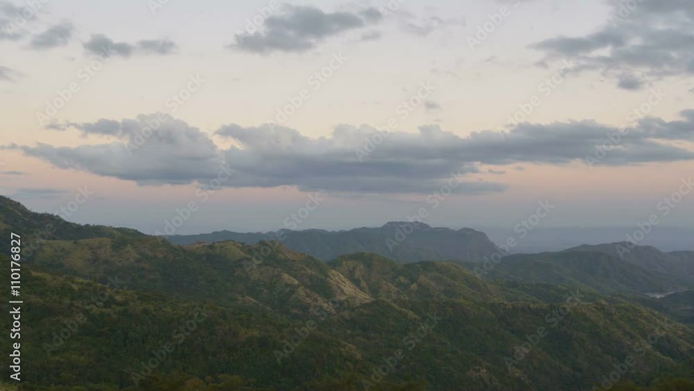 Timelasp of mountain view at evening Timelasp of mountain view at evening