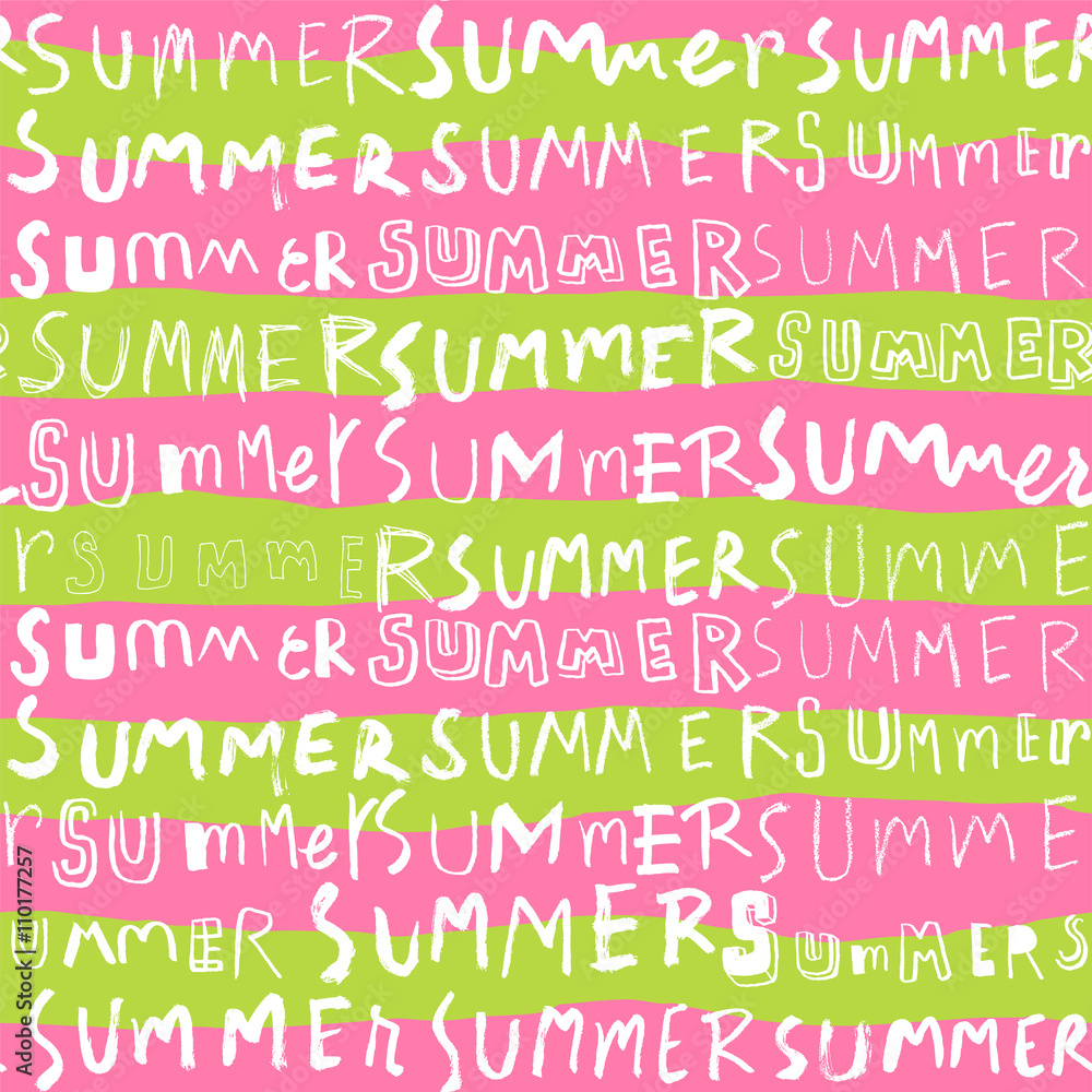 summer word seamless pattern background