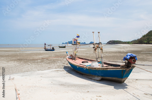 Old fishing boat on a beach