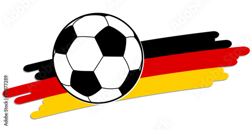 soccer ball with german national colors