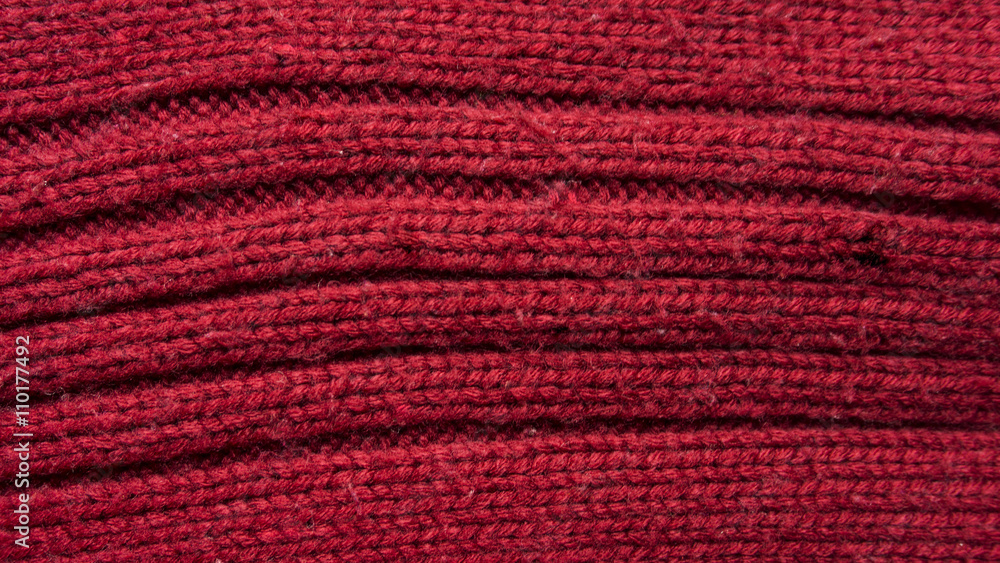 old red knitting wool texture background