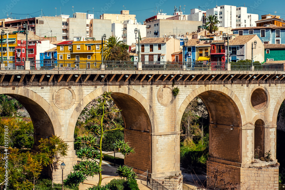 Fototapeta premium Multicolored town of Villajoyosa, Costa Blanca. Spain