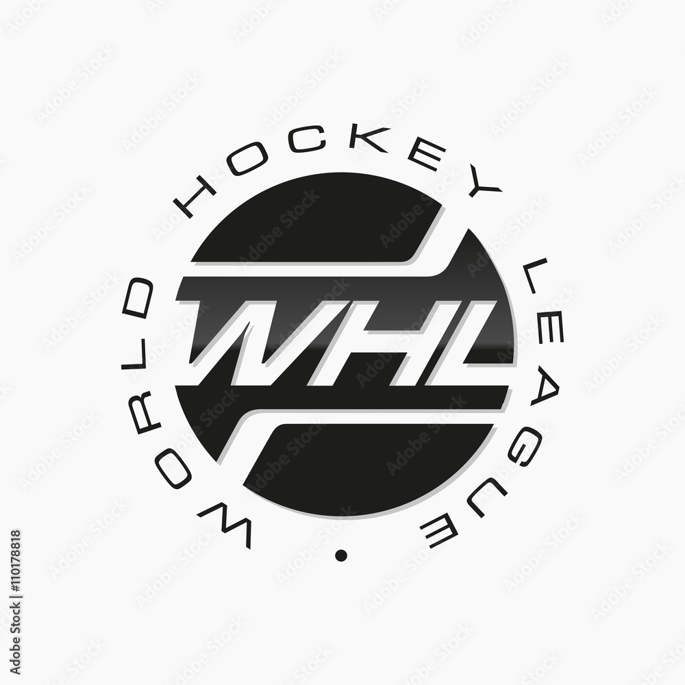 Naklejka premium Logo hockey league