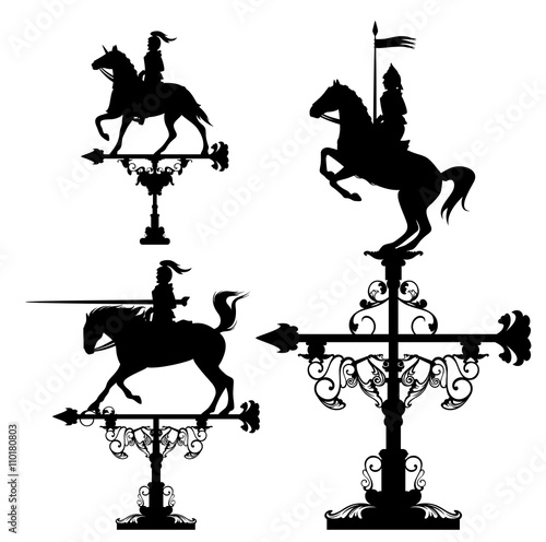 knights weather vane set