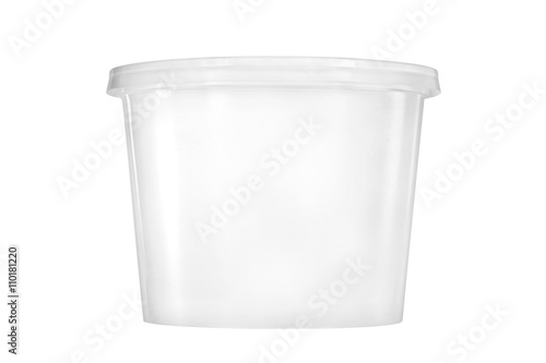 Plastic container / Plastic container on white background.