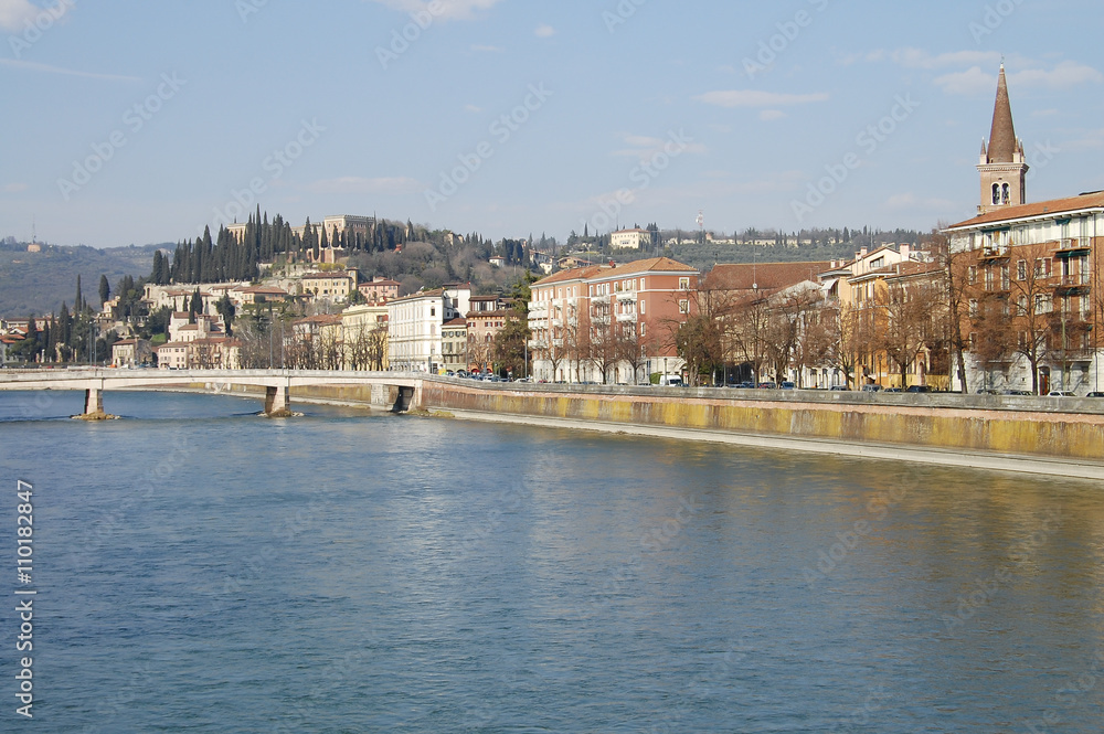 Adige River - Verona - Italy Adige River - Verona - Italy