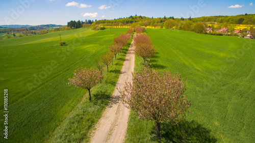 Foto Aerial photo of western bohemia countryside