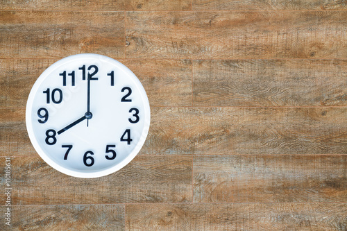 Wallpaper Mural Clock on wood background Torontodigital.ca