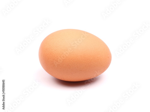 organic egg isolated on white background