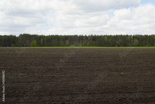 plowed field soil