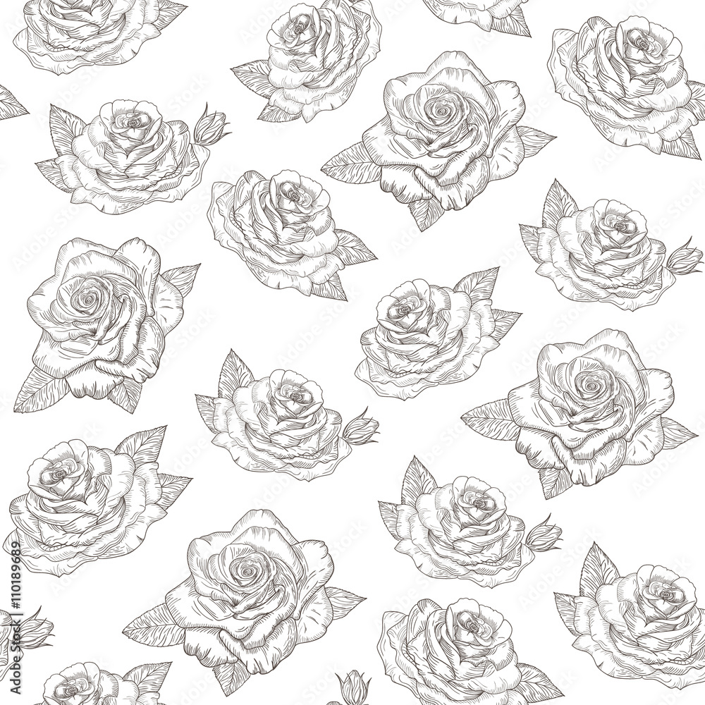 Roses vector pattern Roses vector pattern