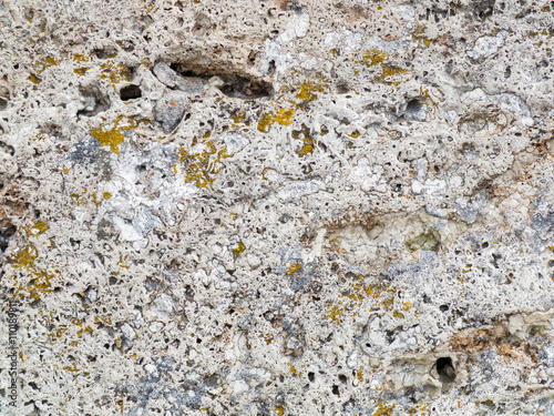 the texture of the stone, badly injured from the impact of time