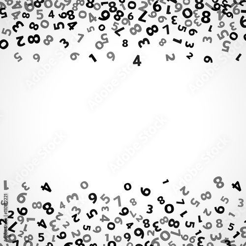 Abstract math number background. Vector illustration