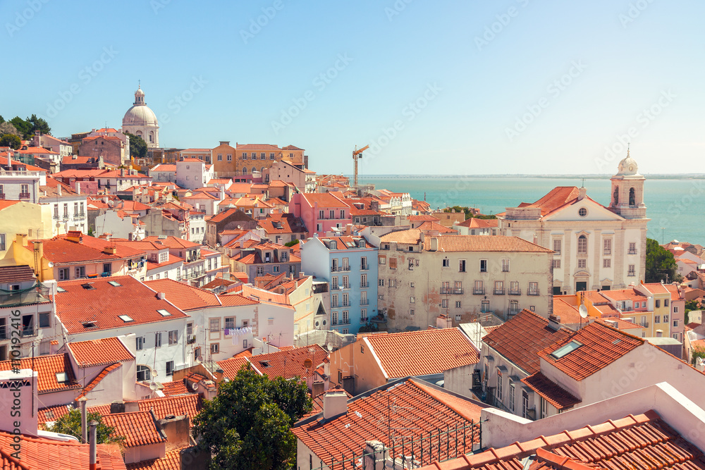 Lisbon cityscape of Alfama district