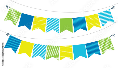 Flags garland decoration