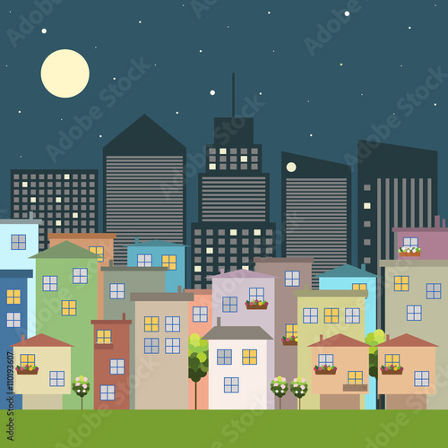 Colorful Houses. Real Estate Concept.
