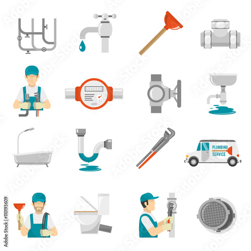 Plumbing Icons Set