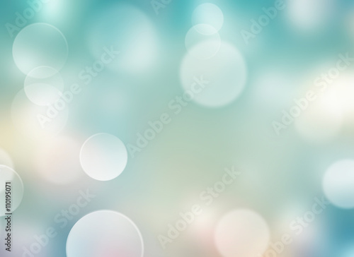 Abstract green blue blurred bokeh background.