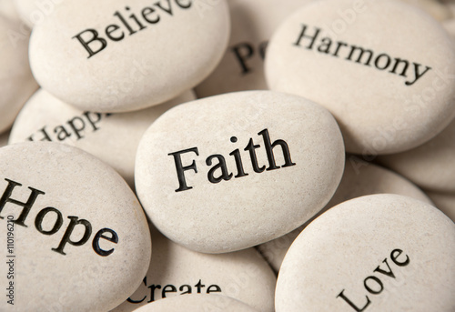 Inspirational stones - Faith photo