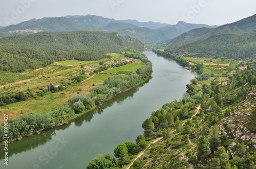 Fertile valley of the Spanish river Ebre