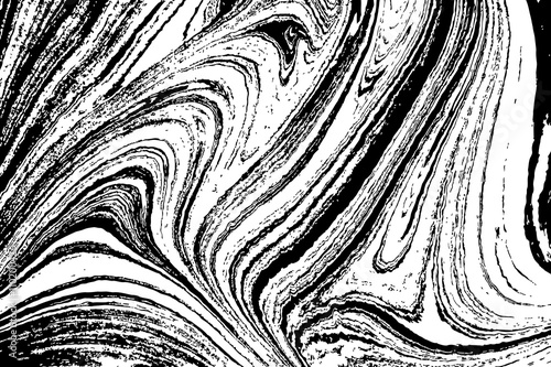 Hand drawn marbling illustration technique. Called ebru in Turkish, ethnic ink texture  watercolor stains, abstract background, print on paper. Cover design, party invitation flyer, suminagashi art.