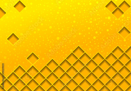Gold Background Illustration with Wire mesh and Snow Pattern - Vector
