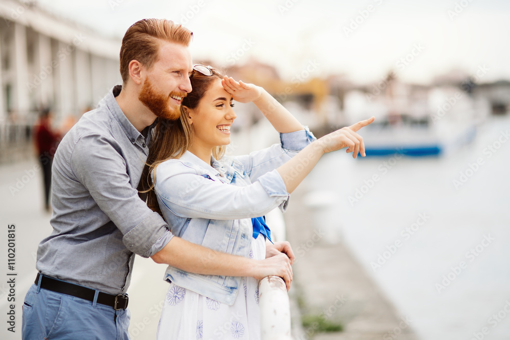 Couple enjoying time spent outdoors