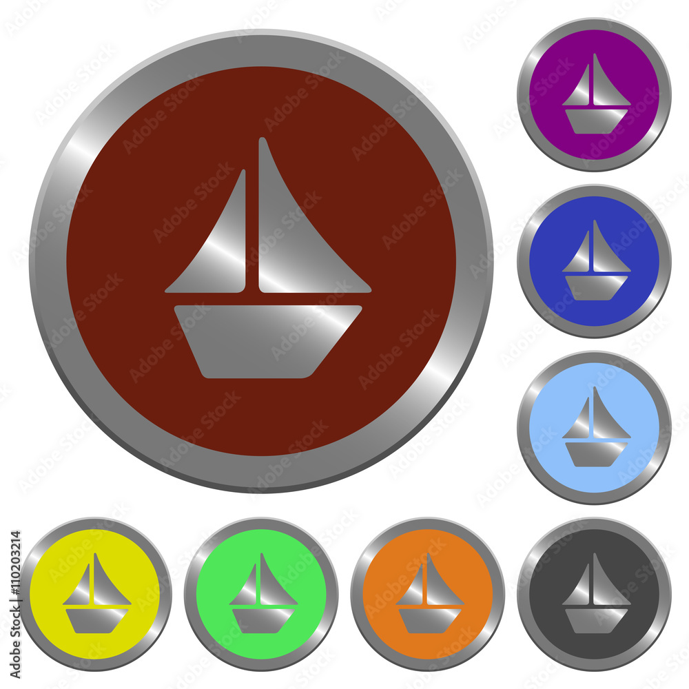 Color sailboat buttons Color sailboat buttons