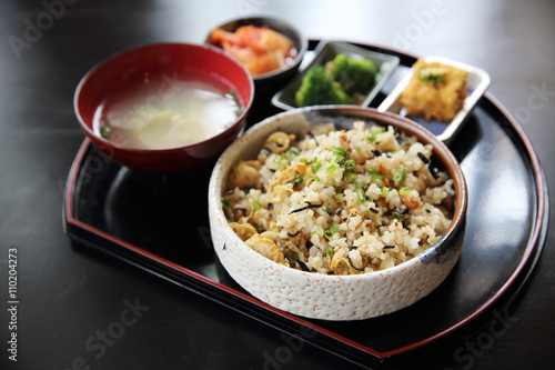 baked rice with scallop japanese food