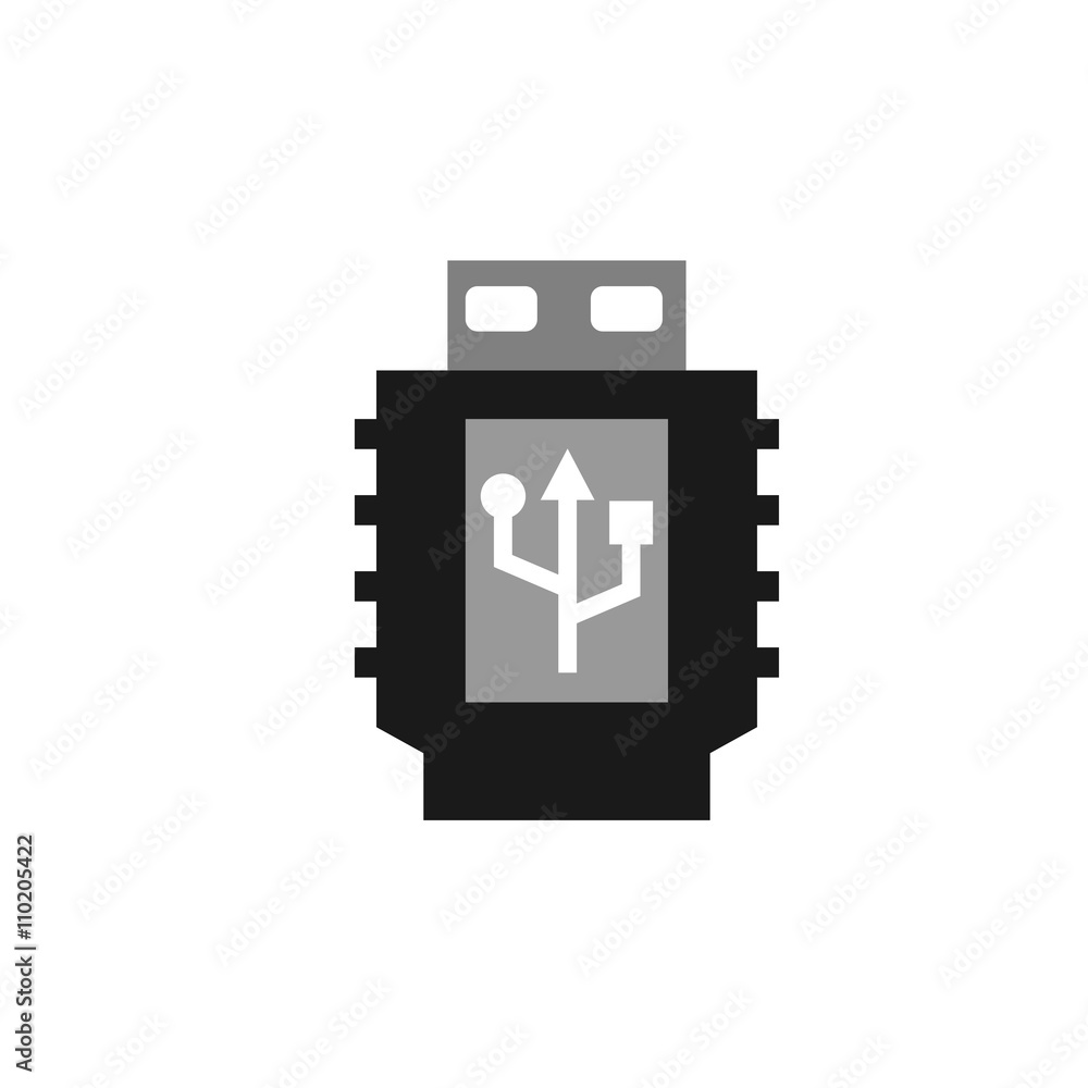 Obraz premium USB connector plug, computer icon
