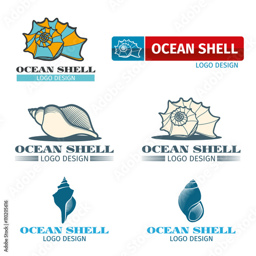 Shell vector design logo set