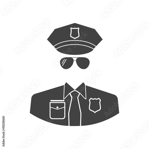 Cop icon vector.
