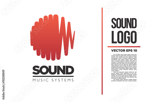 Sound Music logo vector logotype wave abstract