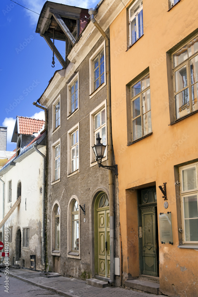 Old houses on the Old city. Tallinn. Estonia