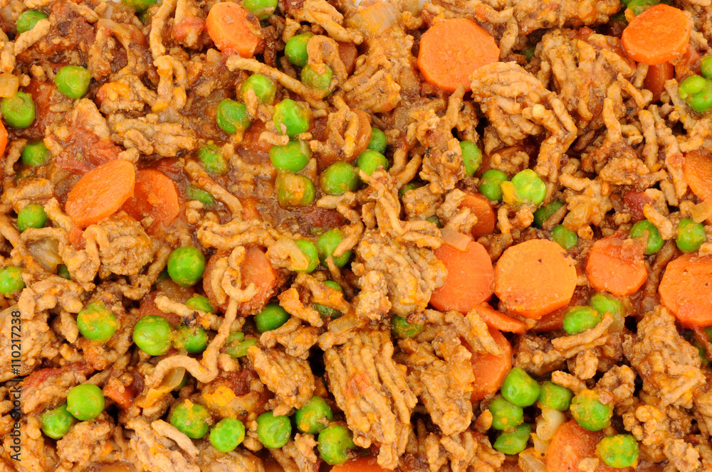 Fried Minced Beef And Vegetable Background Fried Minced Beef And Vegetable Background