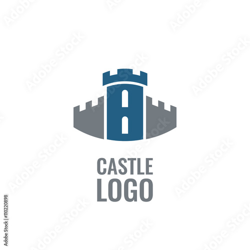 Stampa su tela Castle, fortress vector logo. Tower architecture icon.