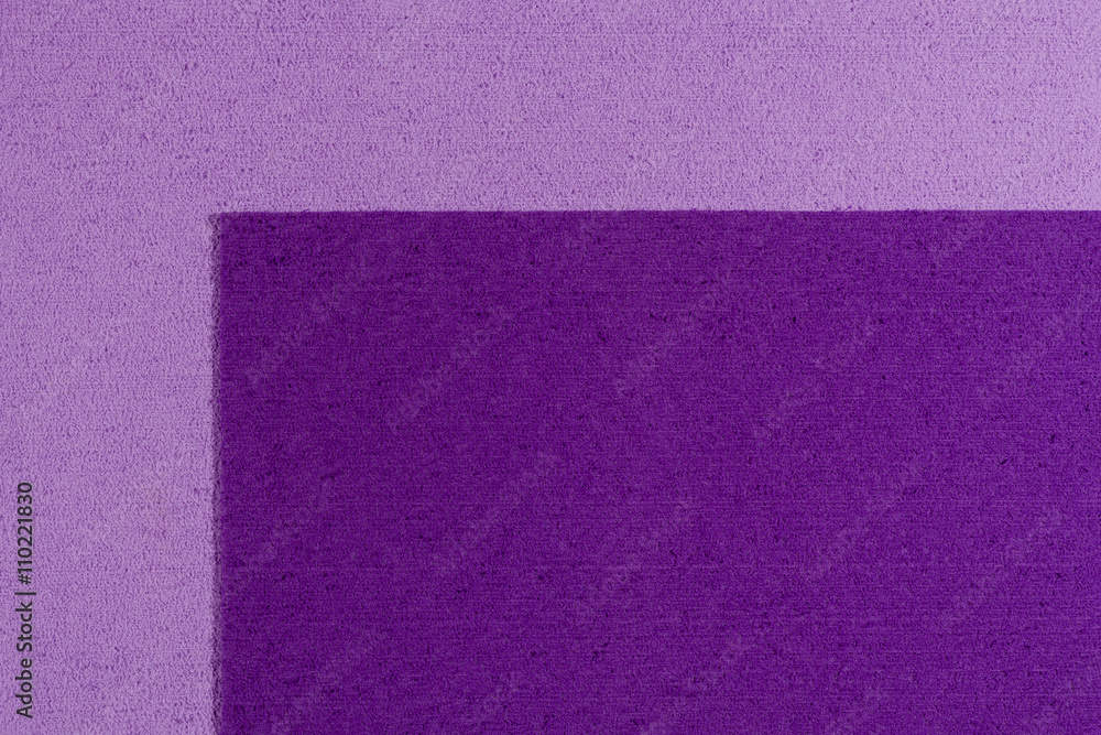 Fototapeta premium Eva foam ethylene vinyl acetate purple surface on light purple sponge plush background