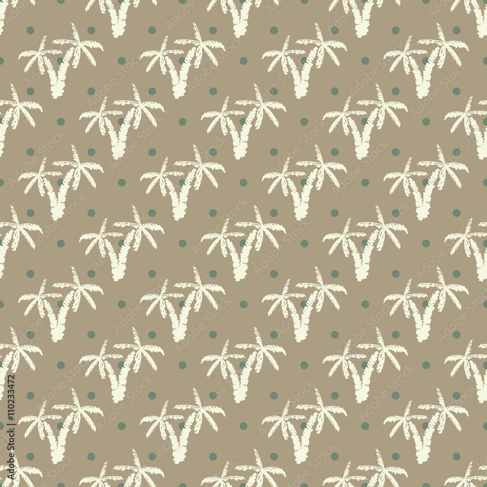Seamless pattern background with hand drawn palm trees, summer semless, background, vector illustration Seamless pattern background with hand drawn palm trees, summer semless, background, vector illustration