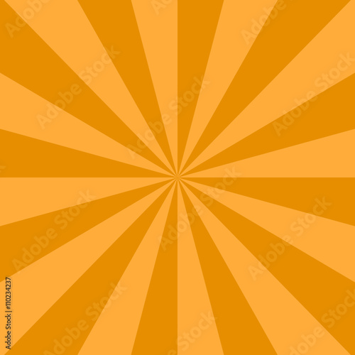 Radial background with radiating rays of orange. Background in warm colors with orange, brown, sun shade.