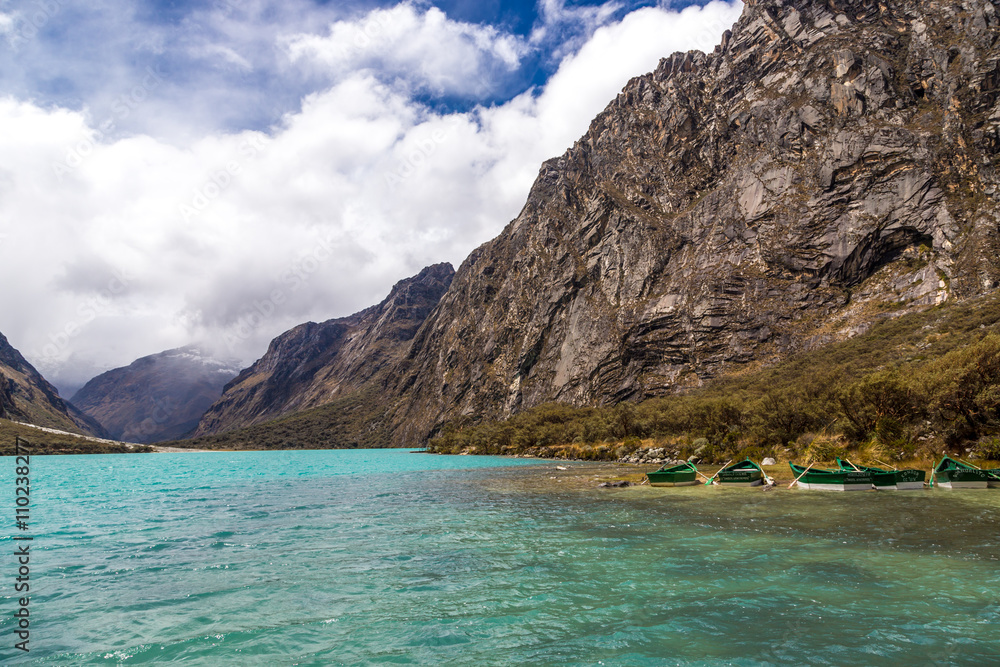 Huaraz, Peru - June 13th 2013 - The beautiful scenario of the Huaraz National Park in Peru. Huaraz, Peru - June 13th 2013 - The beautiful scenario of the Huaraz National Park in Peru.
