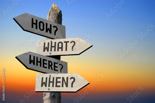 How, what, where, when signpost