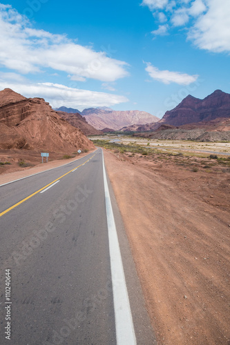 Road along Andean valleys