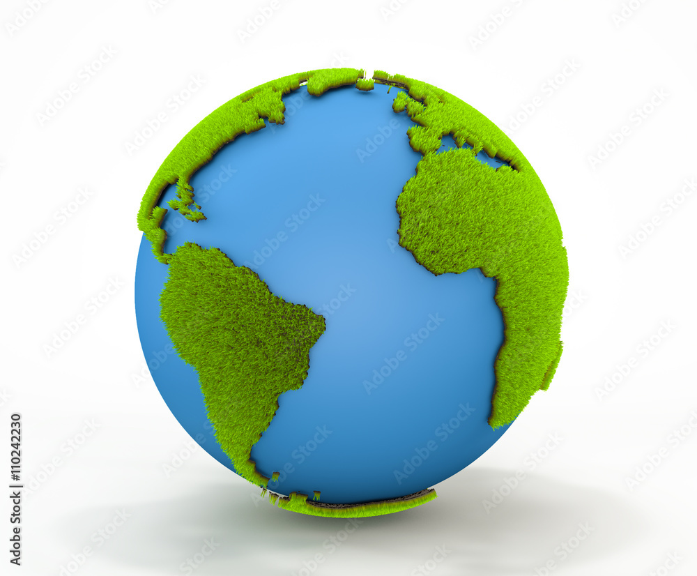 Green globe. Ecology concept