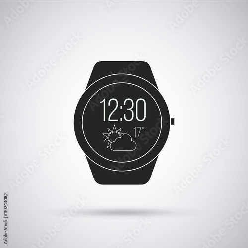 smart Watch vector in color backdrop